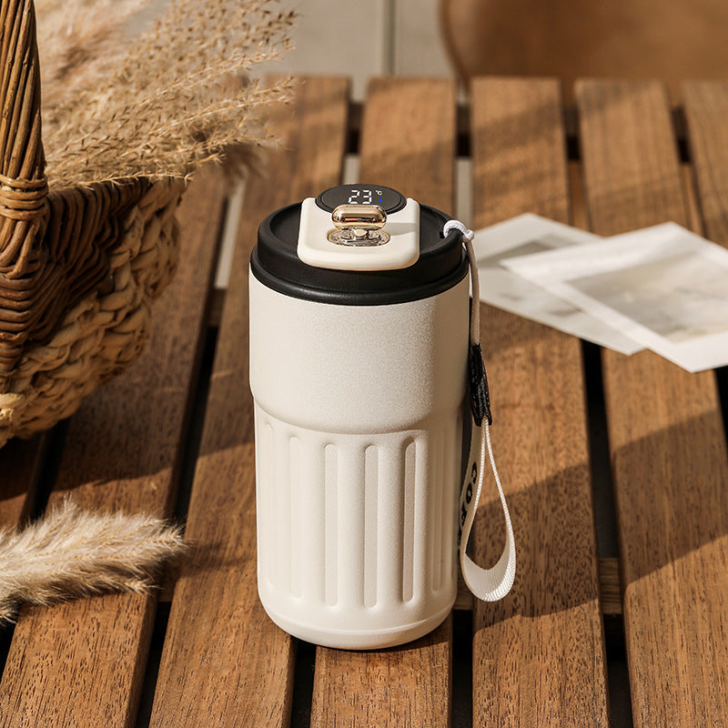 Smart Digital Thermal Bottle 450ml – Temperature Display | Hot & Cold