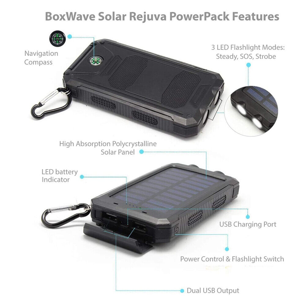Solar Power Bank 10000mAh – Waterproof & Portable for Outdoor Adventures