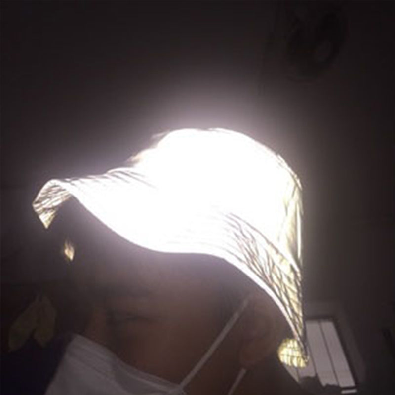 💥 Reflective Dome PU Leather Bucket Hat - Bold Hip Hop Street Style