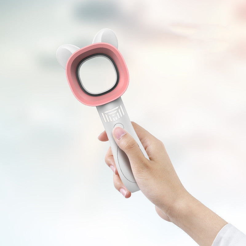 Cute Cartoon Bladeless Handheld Fan — Safe & Fun for Kids 🌈