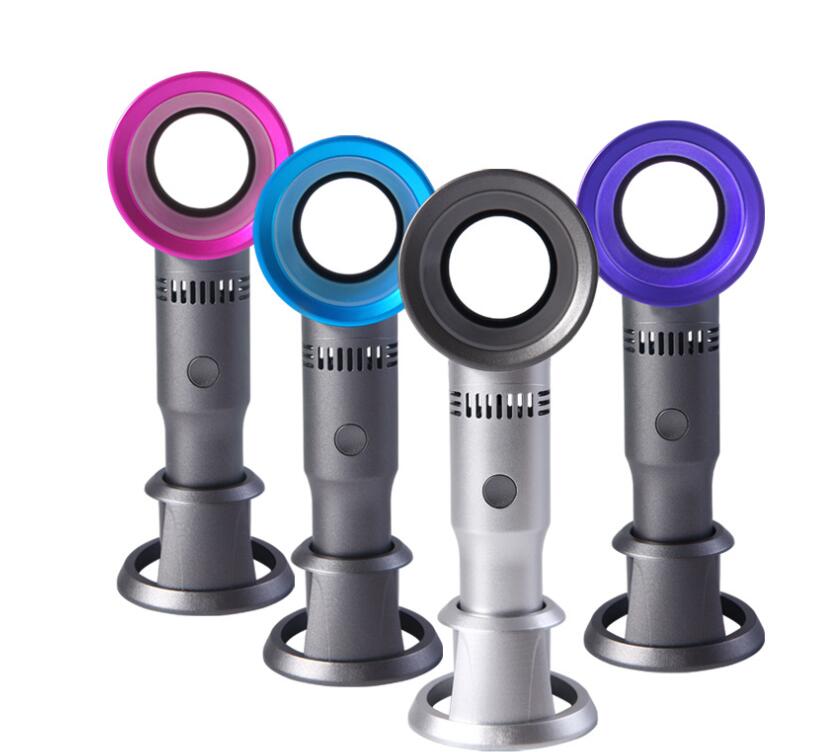 Cute Cartoon Bladeless Handheld Fan — Safe & Fun for Kids 🌈