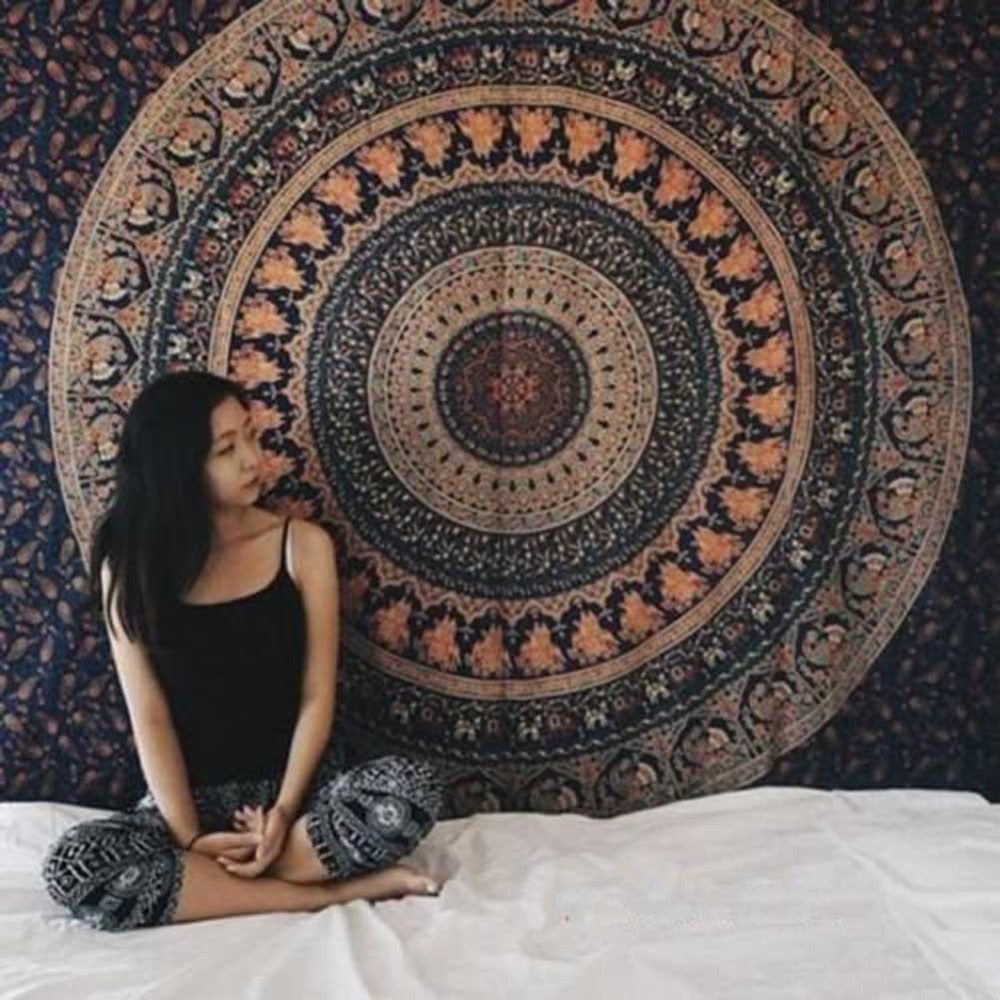 🏕️ Printed Hanging Beach Blanket & Towel - Bohemian, Multi-Use, Vibrant Designs