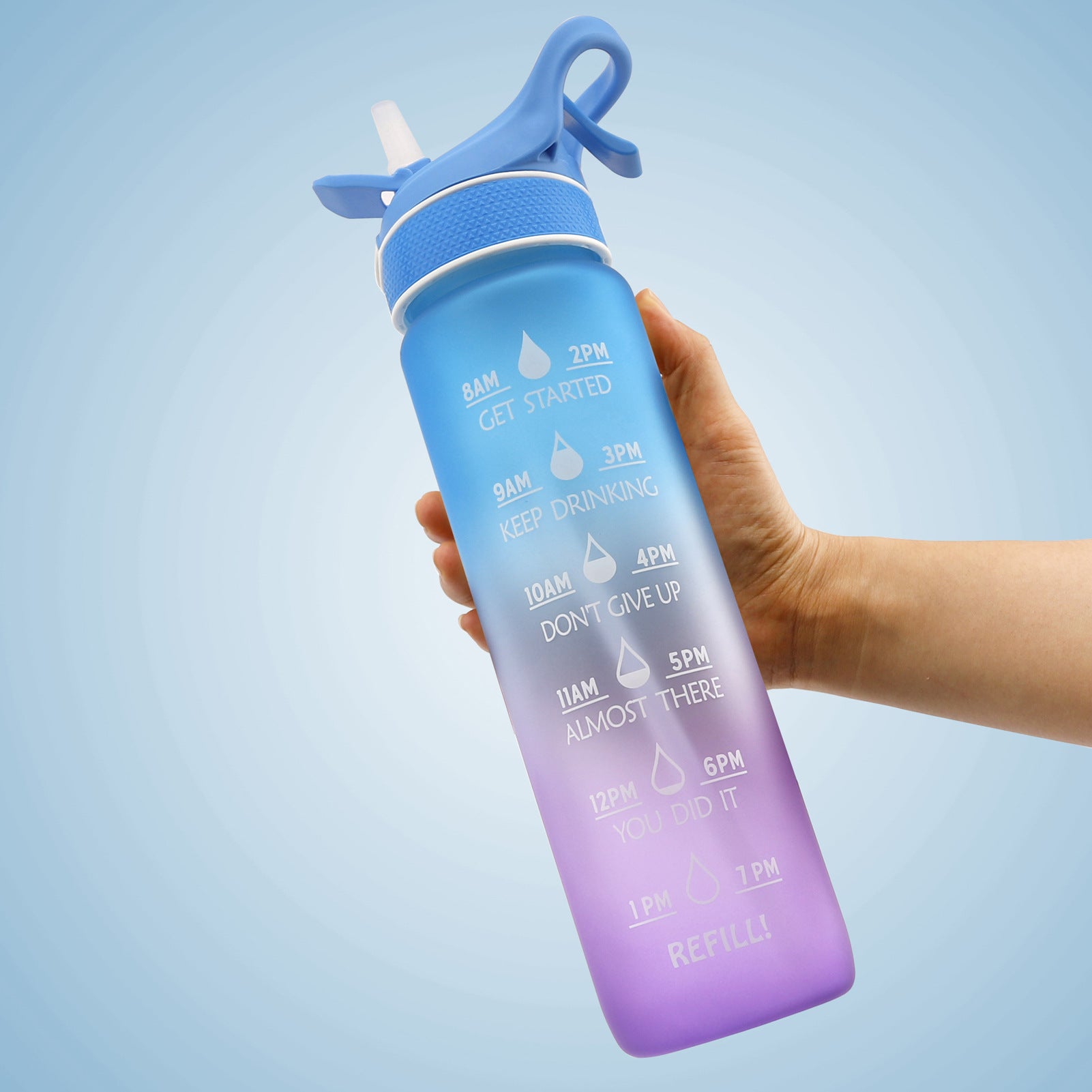 Sports Water Bottle with Straw & Flip Cover – Leak-Proof | 5 Colours