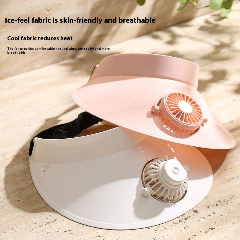 USB Rechargeable Sun Hat Fan — 3-Speed UV Protection ☀️🧢