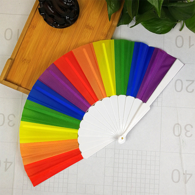 Rainbow Pride Folding Fan — Celebrate in Colour 🌈