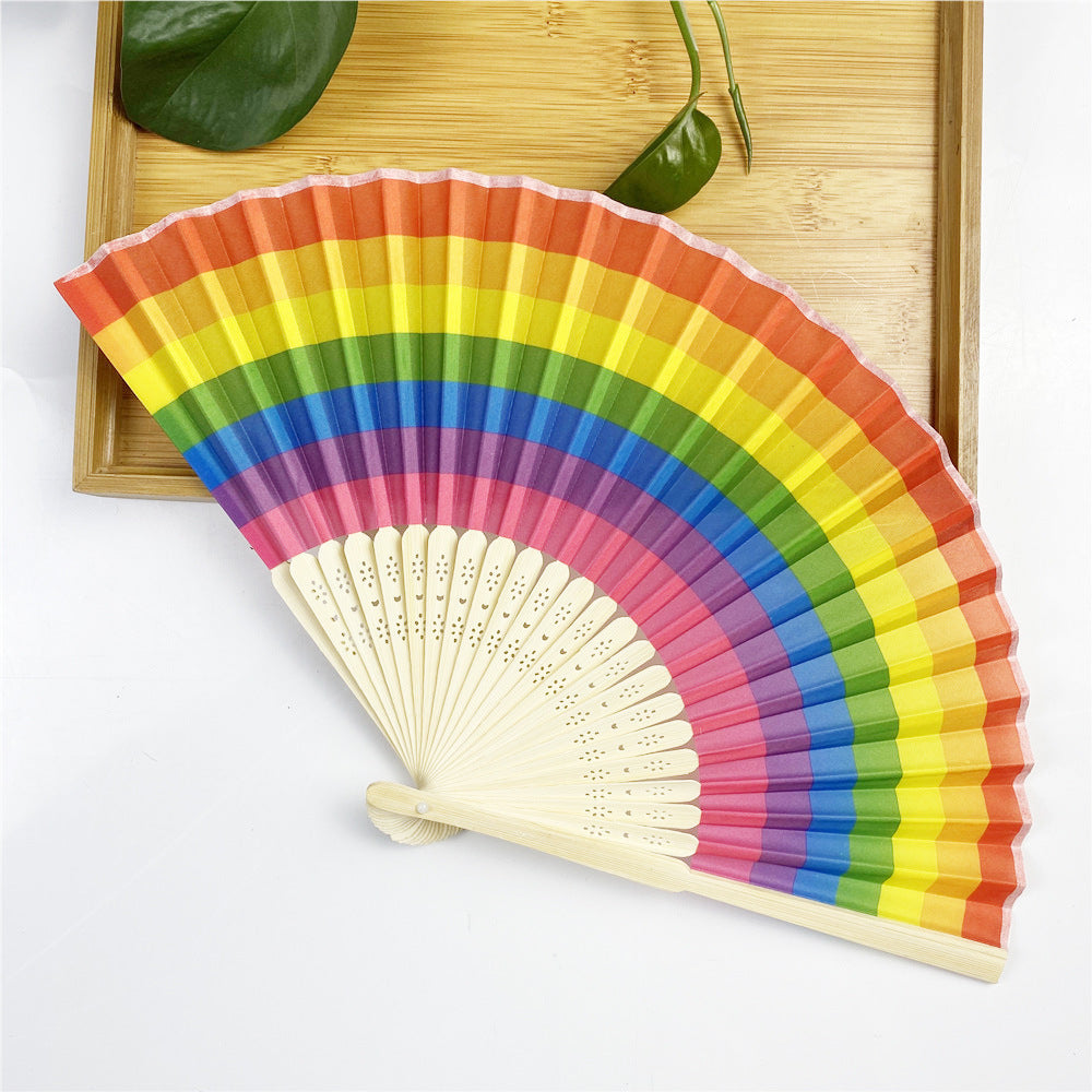 Rainbow Pride Folding Fan — Celebrate in Colour 🌈