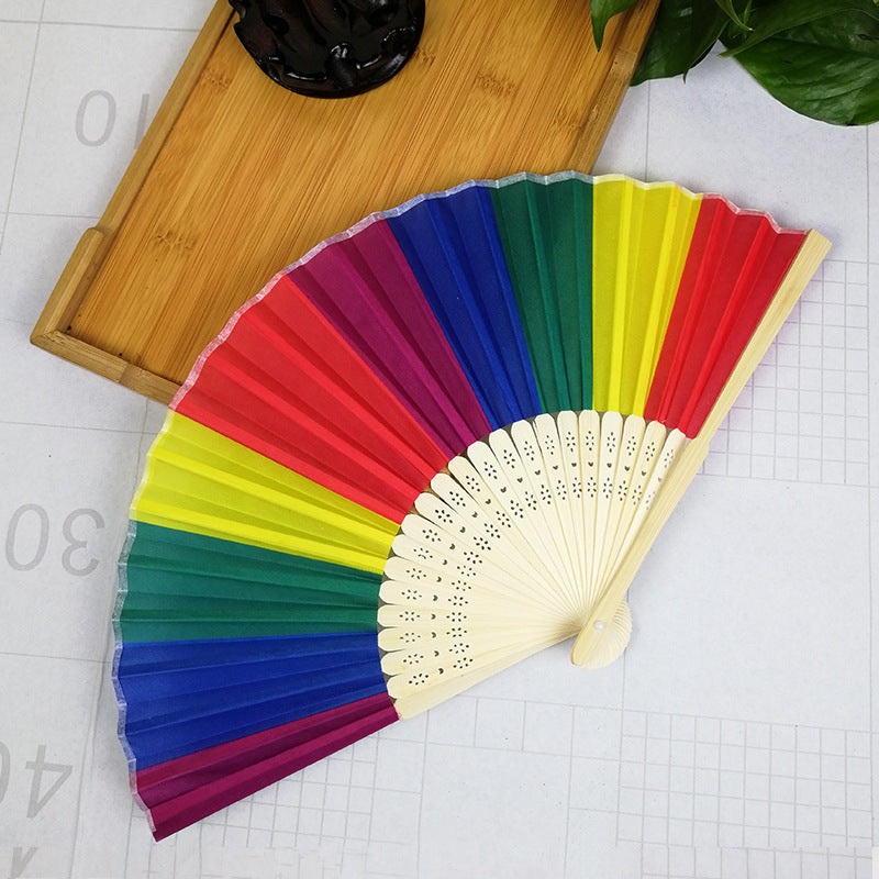 Rainbow Pride Folding Fan — Celebrate in Colour 🌈