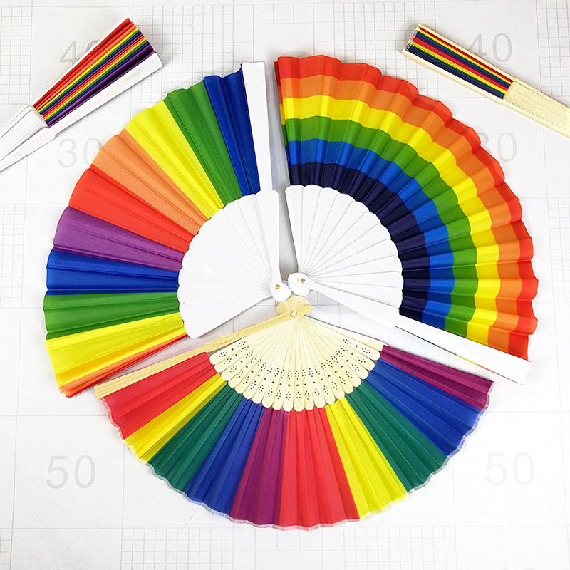 Rainbow Pride Folding Fan — Celebrate in Colour 🌈