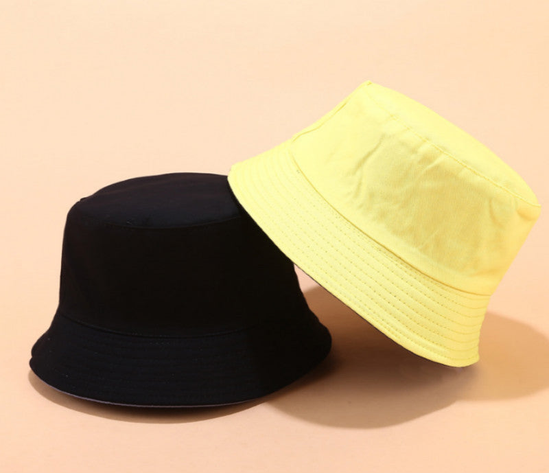 Light Board Double-Sided Fisherman Hat Spring And Summer Outing Cotton Sun Hat With Basin Hat On Both Sides Blank Bucket Hat