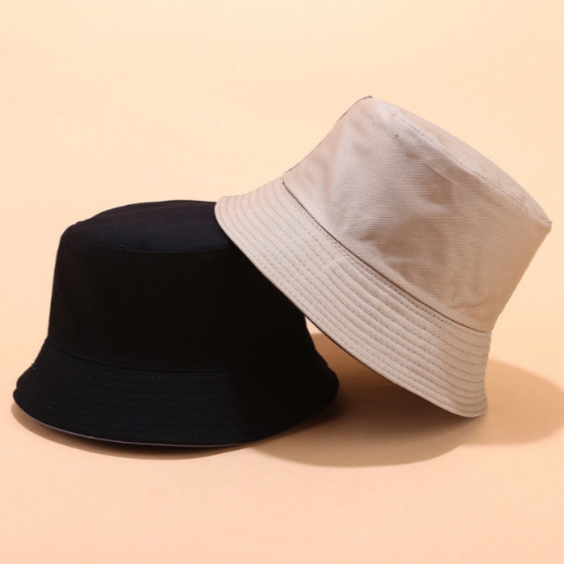 Light Board Double-Sided Fisherman Hat Spring And Summer Outing Cotton Sun Hat With Basin Hat On Both Sides Blank Bucket Hat