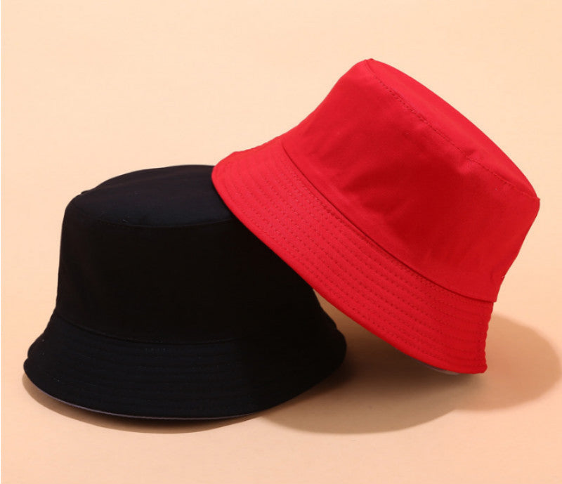 Light Board Double-Sided Fisherman Hat Spring And Summer Outing Cotton Sun Hat With Basin Hat On Both Sides Blank Bucket Hat