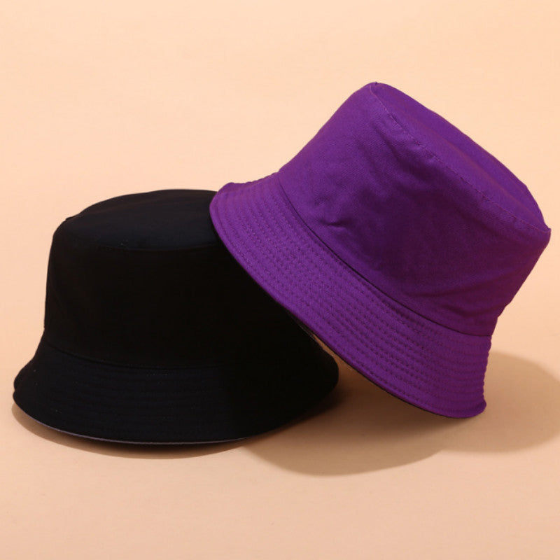 Light Board Double-Sided Fisherman Hat Spring And Summer Outing Cotton Sun Hat With Basin Hat On Both Sides Blank Bucket Hat