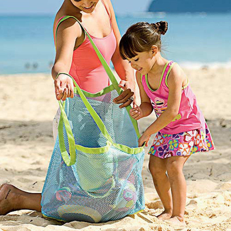 🏖️ Children's Beach Toy Bag - Fast-Dry Mesh Kids Beach Bag