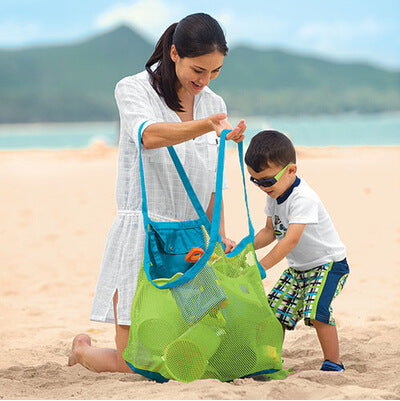 🏖️ Children's Beach Toy Bag - Fast-Dry Mesh Kids Beach Bag