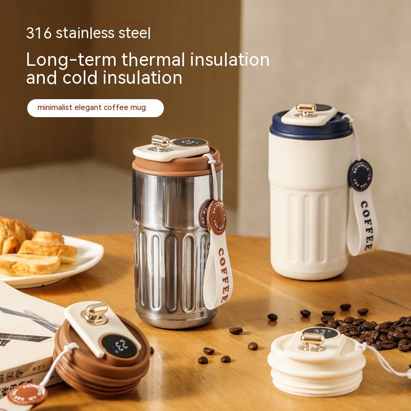 Smart Digital Thermal Bottle 450ml – Temperature Display | Hot & Cold