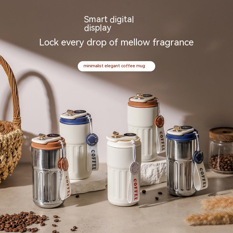 Smart Digital Thermal Bottle 450ml – Temperature Display | Hot & Cold