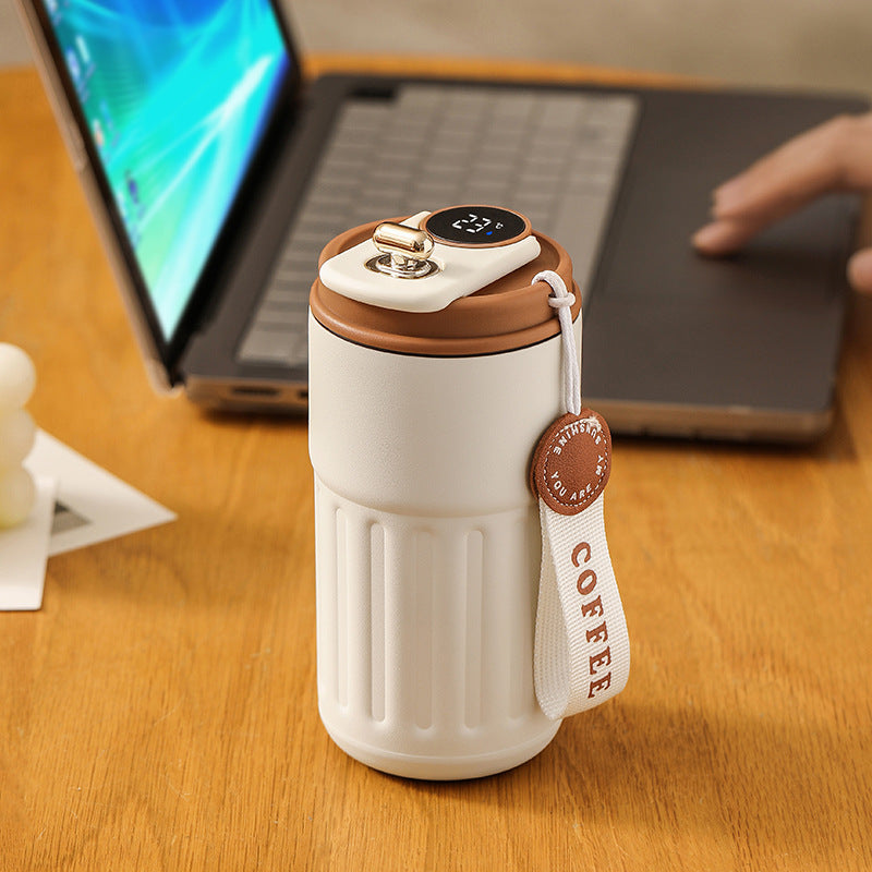 Smart Digital Thermal Bottle 450ml – Temperature Display | Hot & Cold