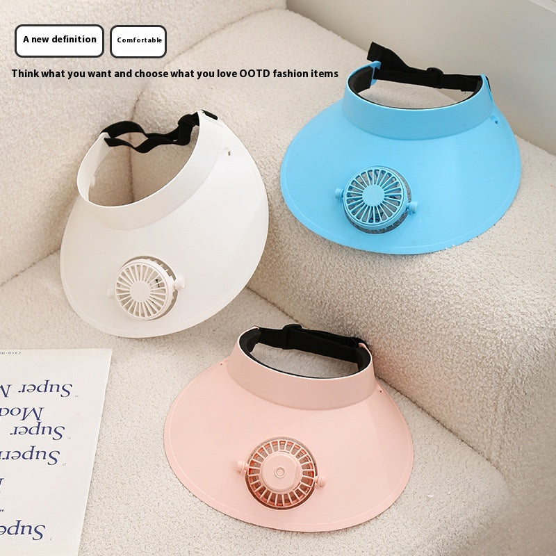 USB Rechargeable Sun Hat Fan — 3-Speed UV Protection ☀️🧢