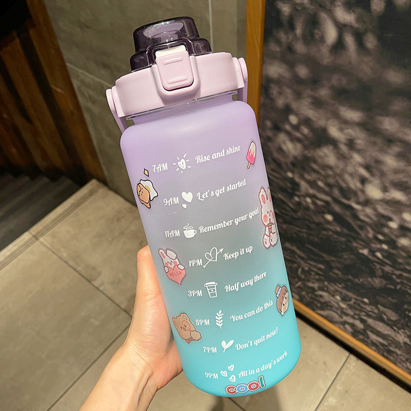 2L Big Water Bottle – Summer Portable Hydration Jug