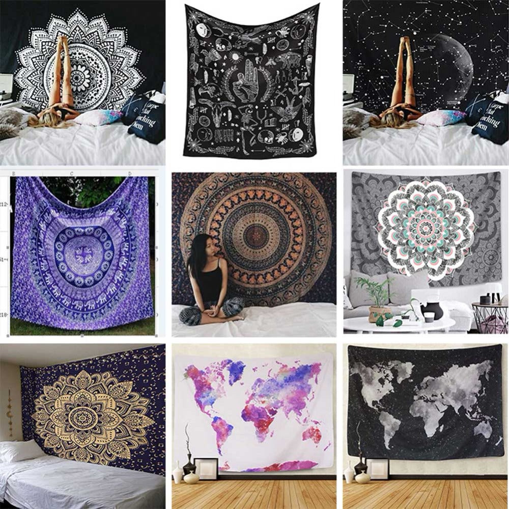 🏕️ Printed Hanging Beach Blanket & Towel - Bohemian, Multi-Use, Vibrant Designs