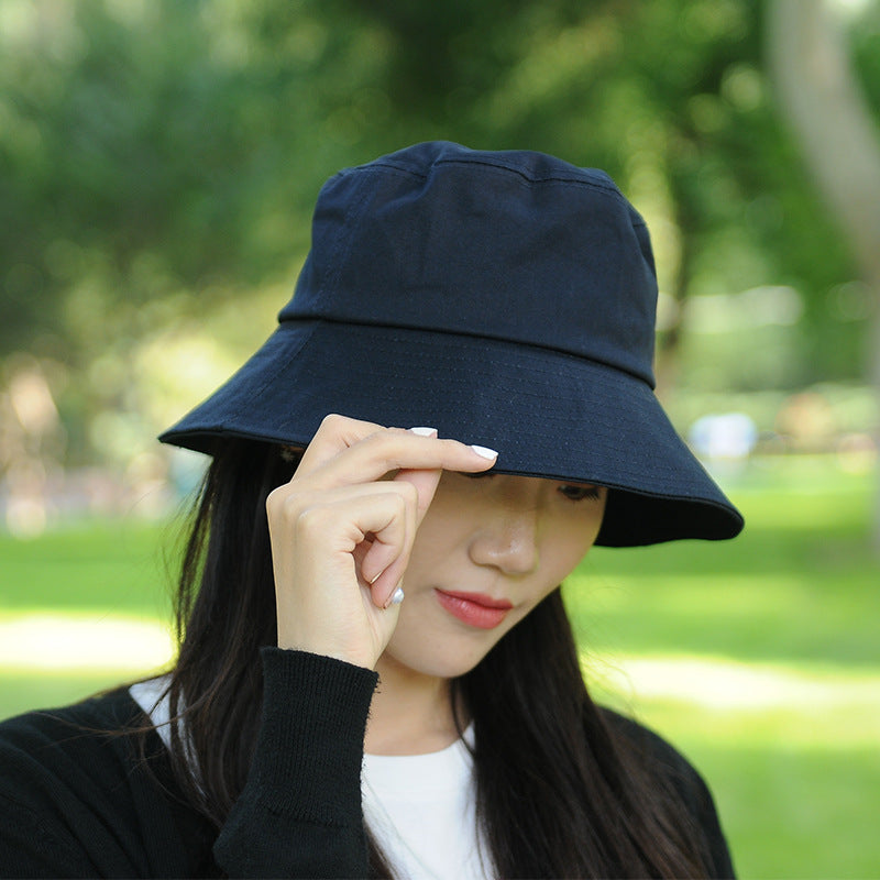 🎣 Women's Big Brim Fisherman Bucket Hat - Solid Colour Sun Protection