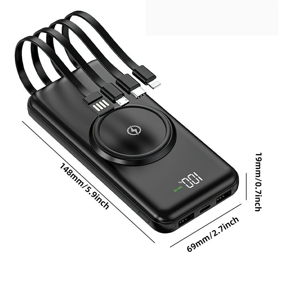 20000mAh Power Bank – Fast Charge with 5 USB Ports for All Devices
