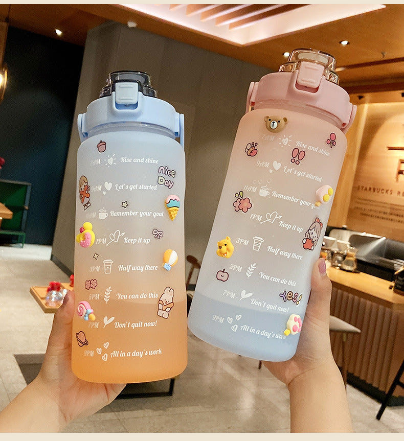 2L Big Water Bottle – Summer Portable Hydration Jug
