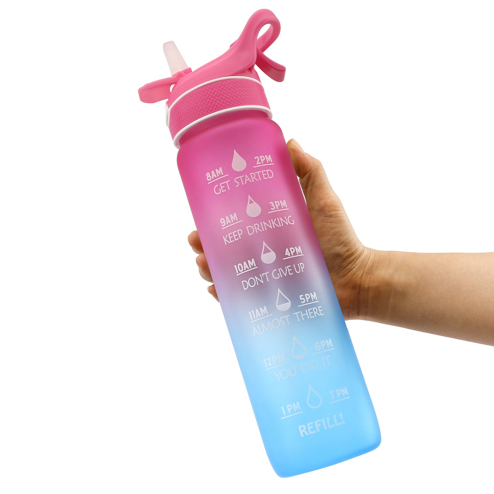 Sports Water Bottle with Straw & Flip Cover – Leak-Proof | 5 Colours