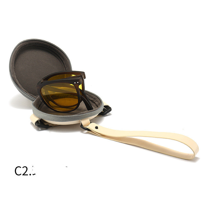 🕶️ Trendy Foldable TR Polarized Sunglasses for Women - Compact & Stylish