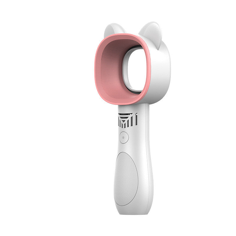 Cute Cartoon Bladeless Handheld Fan — Safe & Fun for Kids 🌈