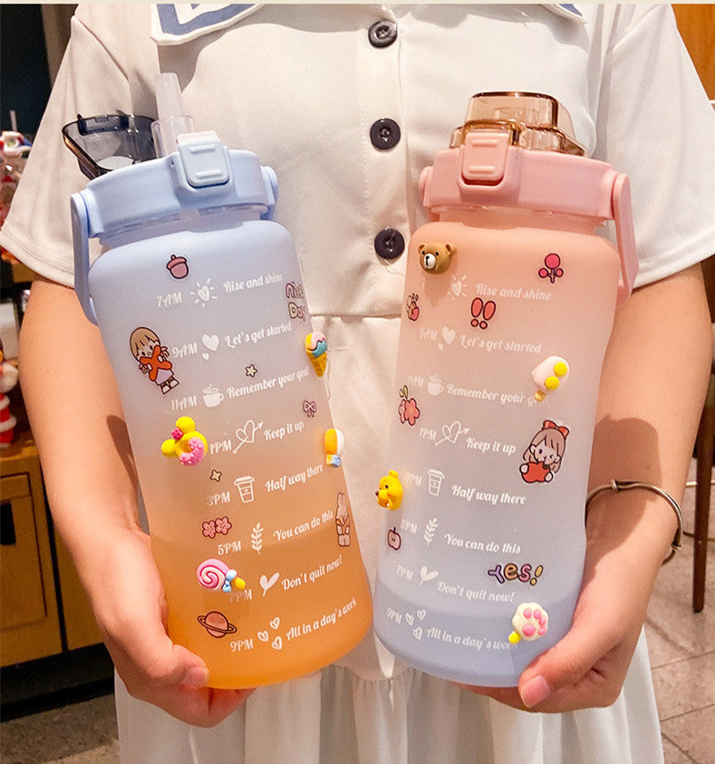 2L Big Water Bottle – Summer Portable Hydration Jug