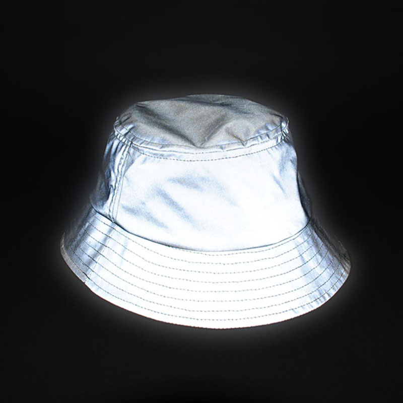 💥 Reflective Dome PU Leather Bucket Hat - Bold Hip Hop Street Style