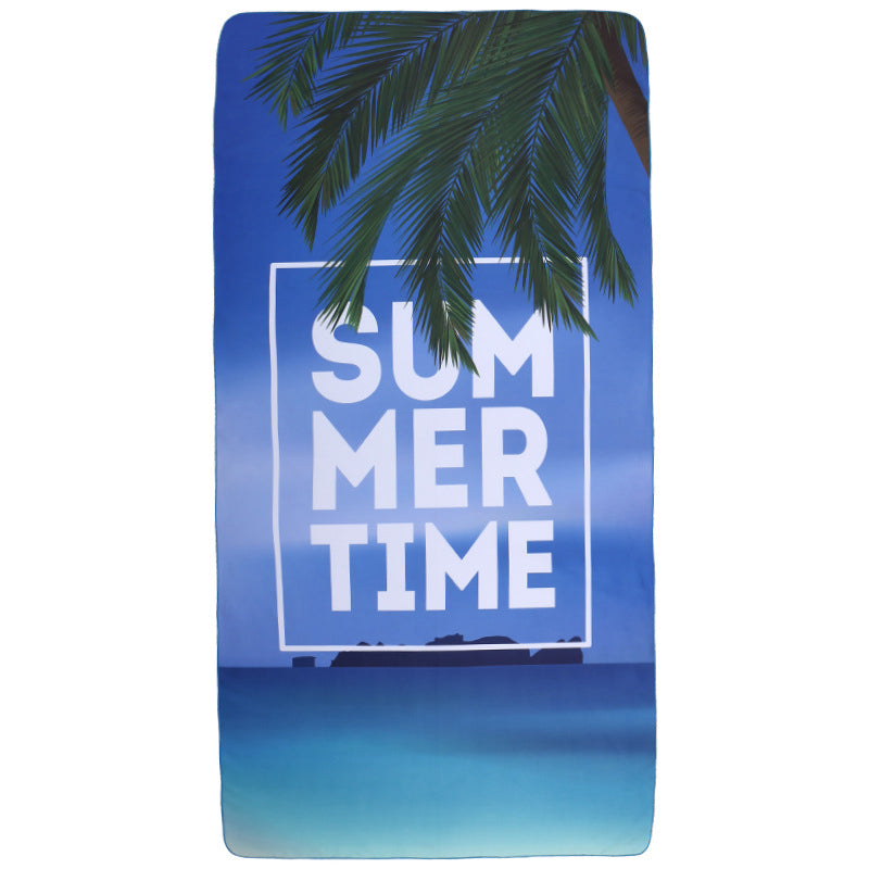 ☀️ Summer Time Printed Microfiber Beach Towel - Quick-Dry & Packable