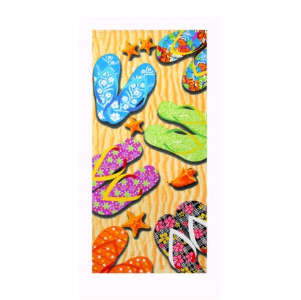 Flamingo and Ice Cream Printed Large Beach Towel - Lightweight Summer Essential