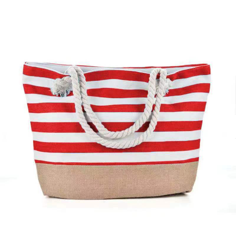 🌊 Striped Large Capacity Women's Shoulder Beach Bag - Casual Summer Tote