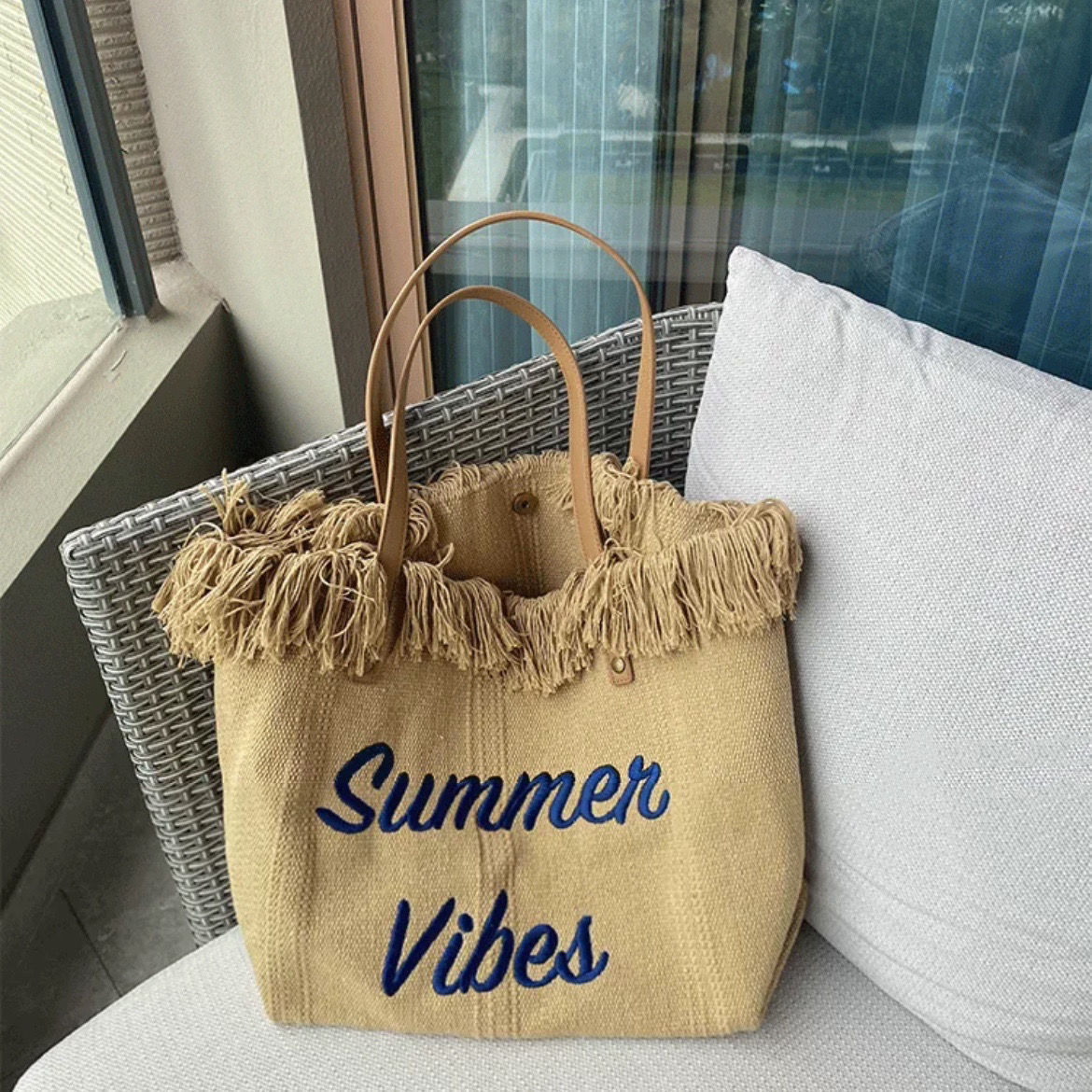 ✨ Fashion Beach Travel Tote Bag - Stylish & Spacious Summer Essential