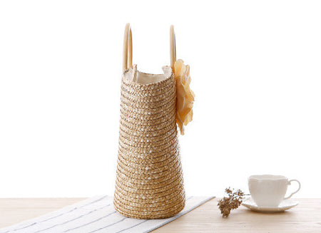 🌾 Straw Beach Bag Handbag - Natural Boho Style Summer Tote