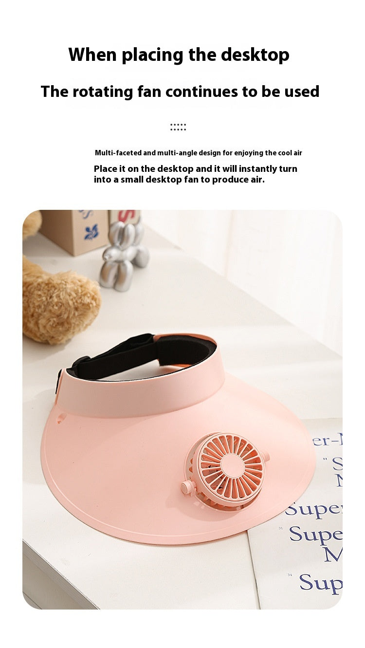 USB Rechargeable Sun Hat Fan — 3-Speed UV Protection ☀️🧢