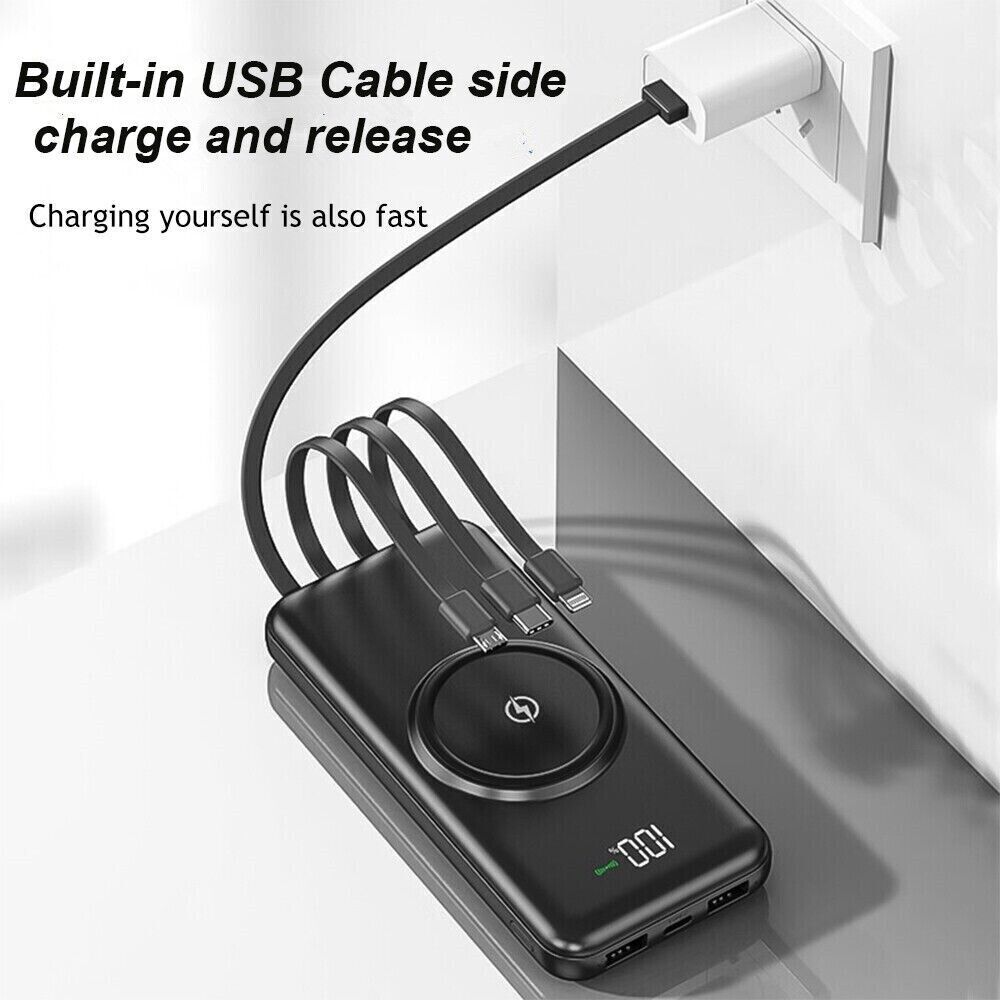 20000mAh Power Bank – Fast Charge with 5 USB Ports for All Devices