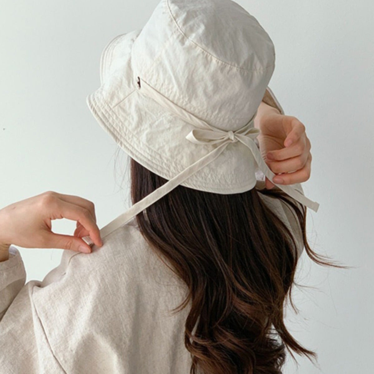 🌸 Japanese Drawstring Bucket Hat - Women's Thin Breathable Summer Style