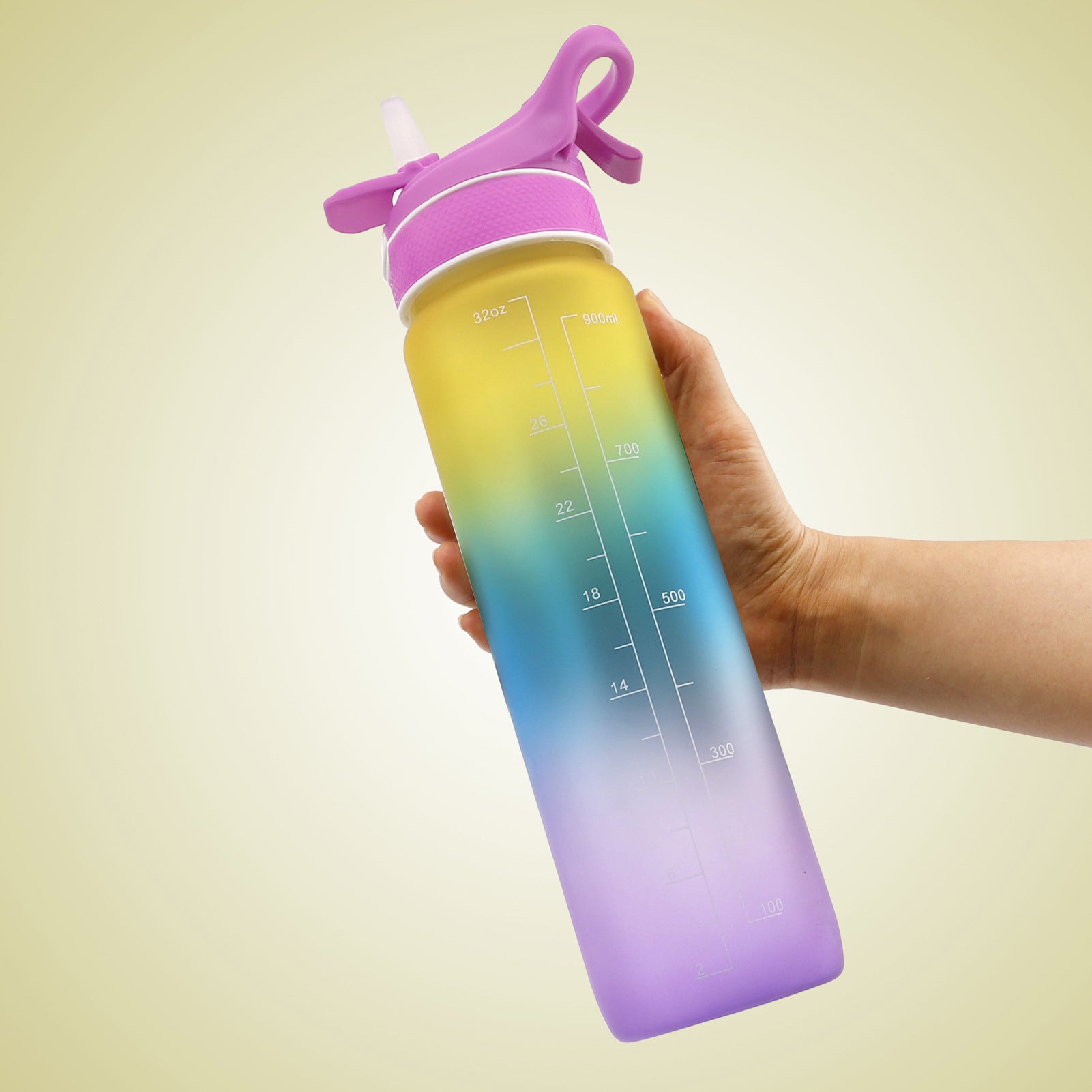 Sports Water Bottle with Straw & Flip Cover – Leak-Proof | 5 Colours
