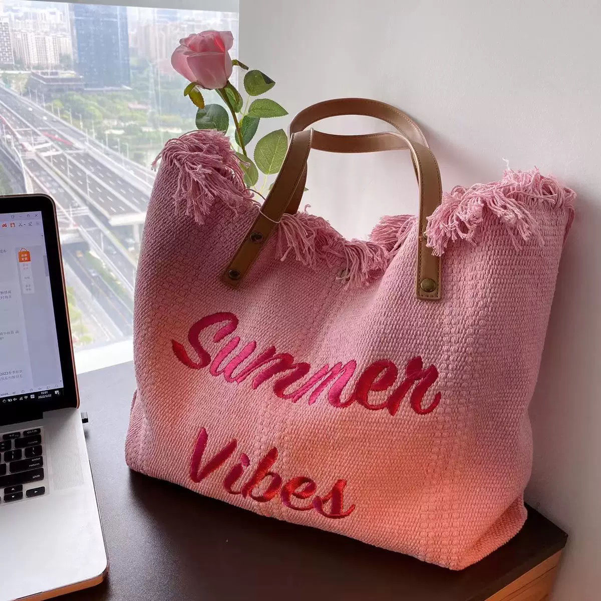 ✨ Fashion Beach Travel Tote Bag - Stylish & Spacious Summer Essential