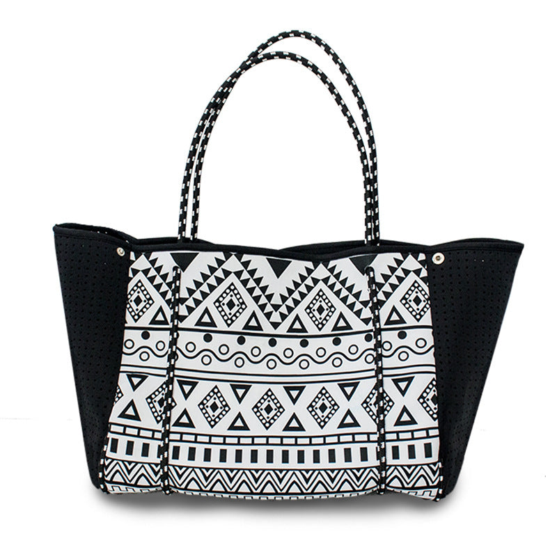 🪬 Coral Neoprene Beach Bag - Stylish Waterproof Tote for Summer