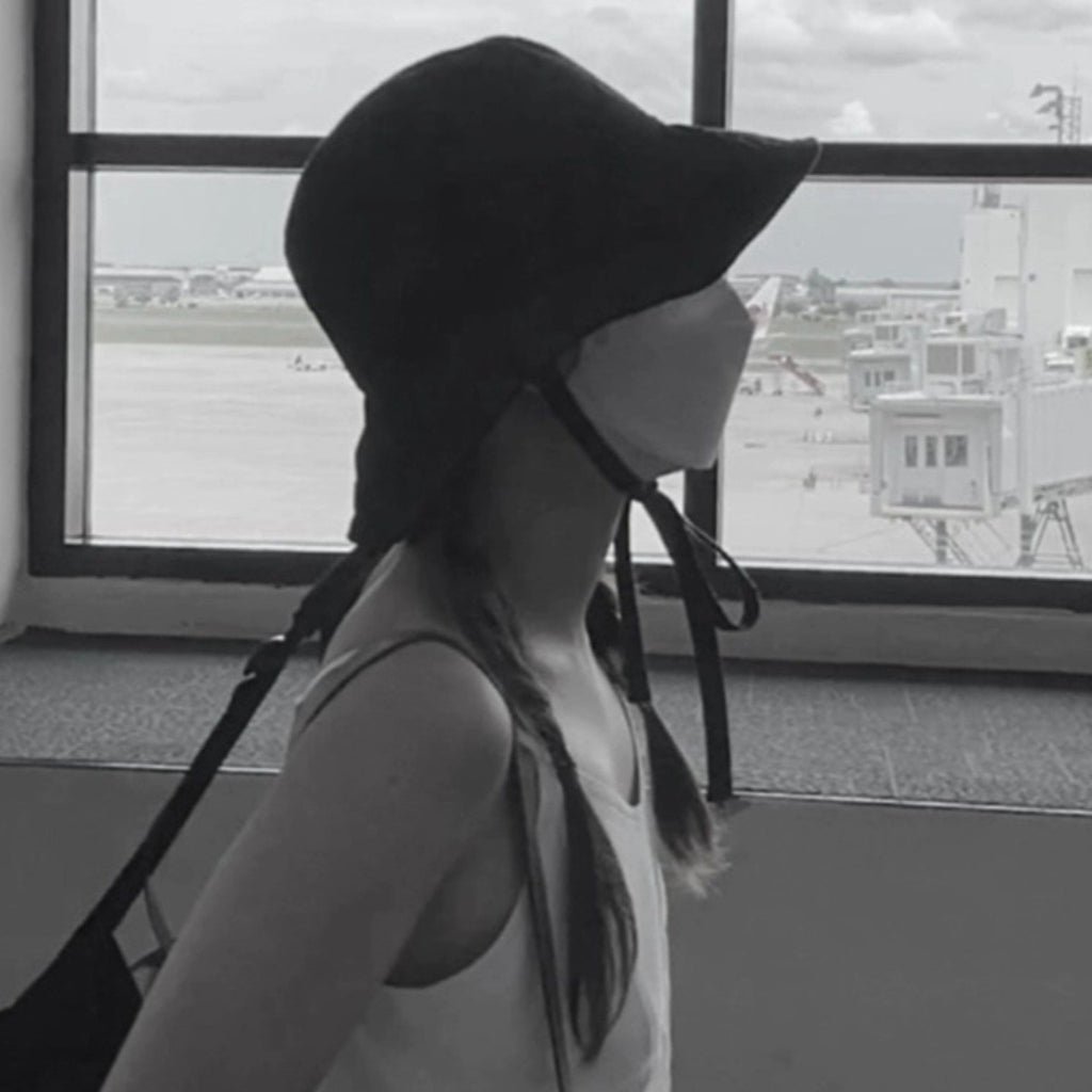 🌸 Japanese Drawstring Bucket Hat - Women's Thin Breathable Summer Style
