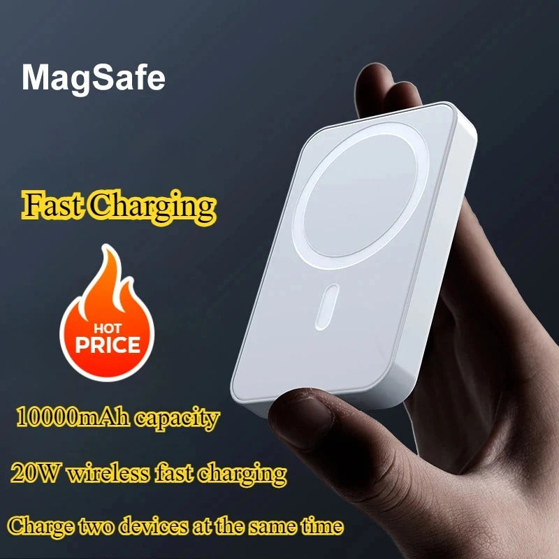 20W Magnetic Wireless Power Bank 10000mAh – Fast Charging for iPhone & Android