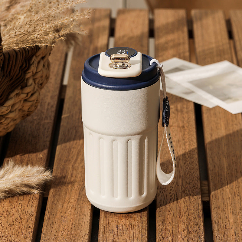 Smart Digital Thermal Bottle 450ml – Temperature Display | Hot & Cold