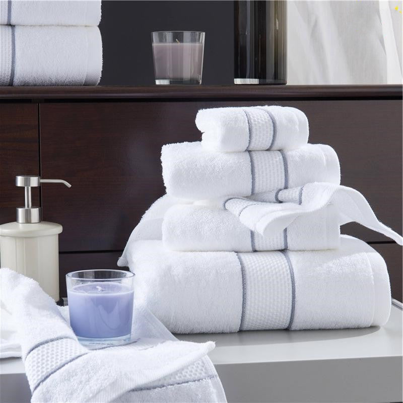 Premium Cotton Hotel-Style Beach and Bath Towel - Soft, Absorbent, Luxurious