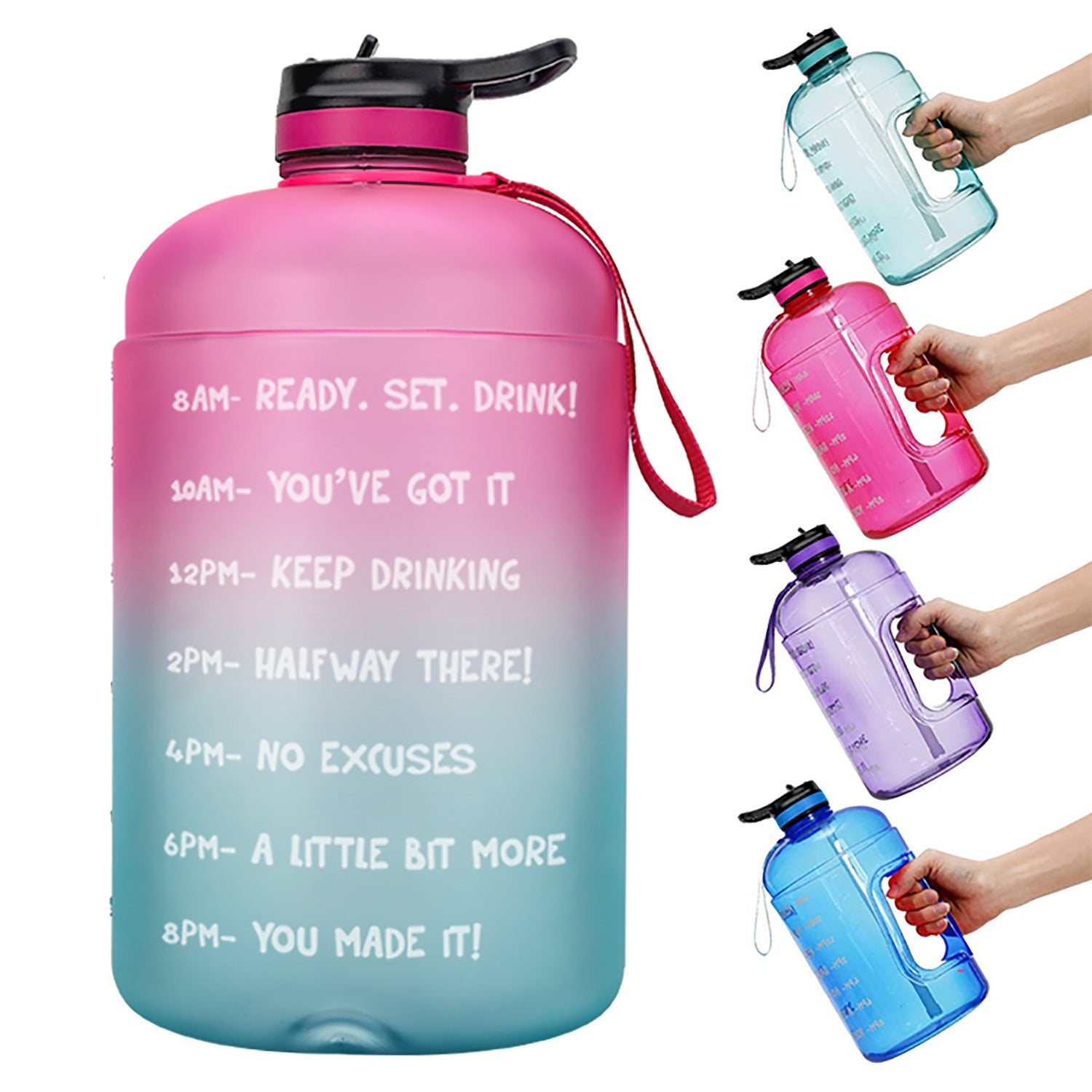 Gallon Gym Water Bottle with Straw – BPA Free | 3.8L Jug