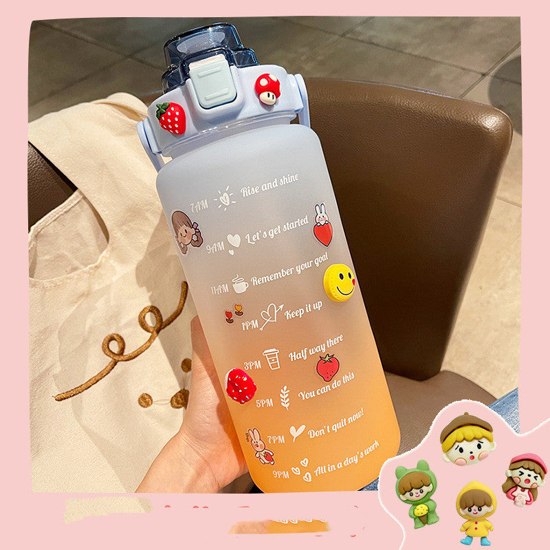 2L Big Water Bottle – Summer Portable Hydration Jug