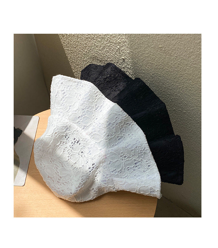 🫖 White Lace Bucket Hat - Elegant Summer Style for Women